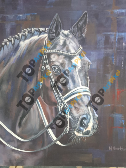 Abstract Brown Horse