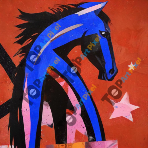 Blue horse