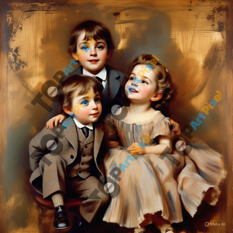 three cute kids