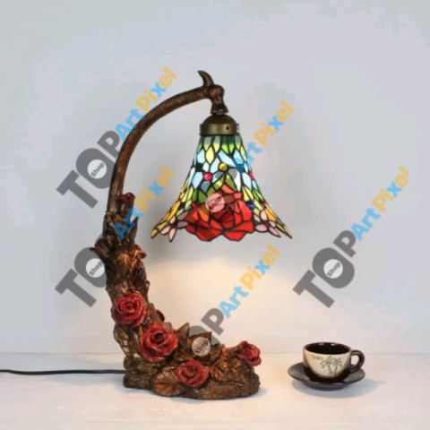 Stained glass lamps  Inch diameter  Desk lamps