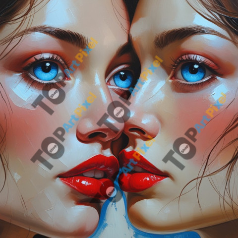 A surreal closeup portrait