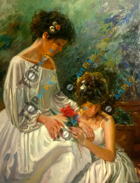 Madre e hija 92x73cms