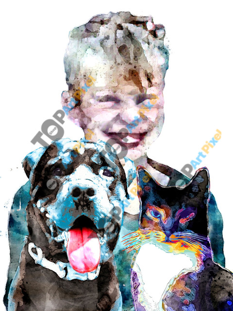 3 GOOD FRIENDS 30x40 cm